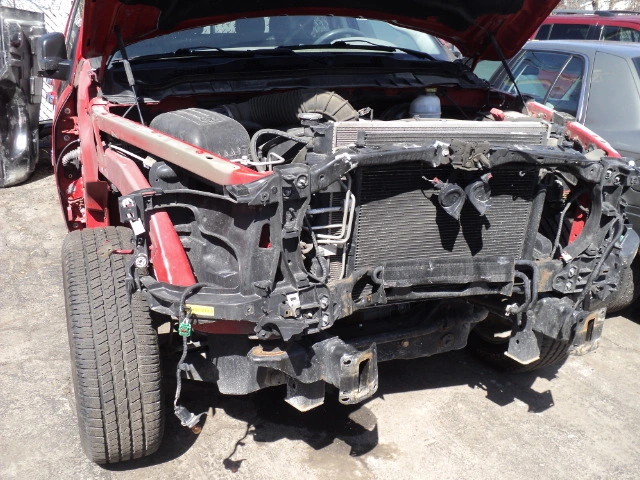 heavily damaged car.